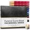 Gallery Leather Guest Book Funeral, In Loving Memory, Memorial, 192 Lined Pages, Bonded Leather, Hardcover